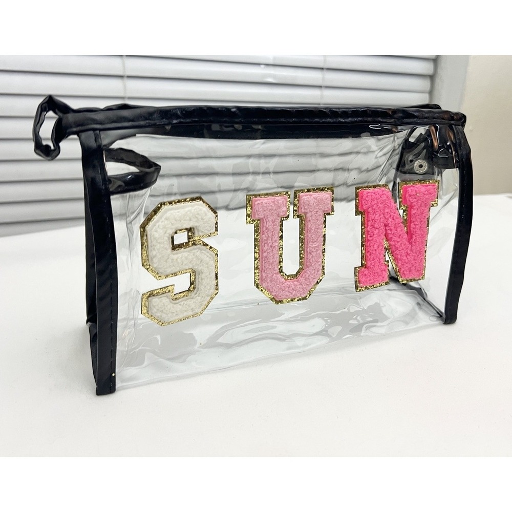 Sun‎ Cosmetic Bag Clear Tote Purse Beauty Accessory Storage Women Clothing